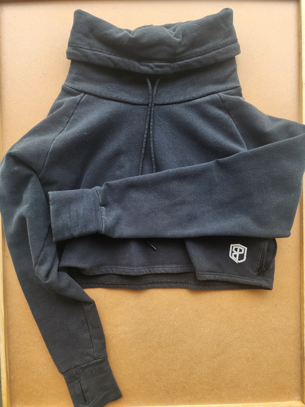 Born Primitive Black Cropped Cowl Neck Sweatshirt